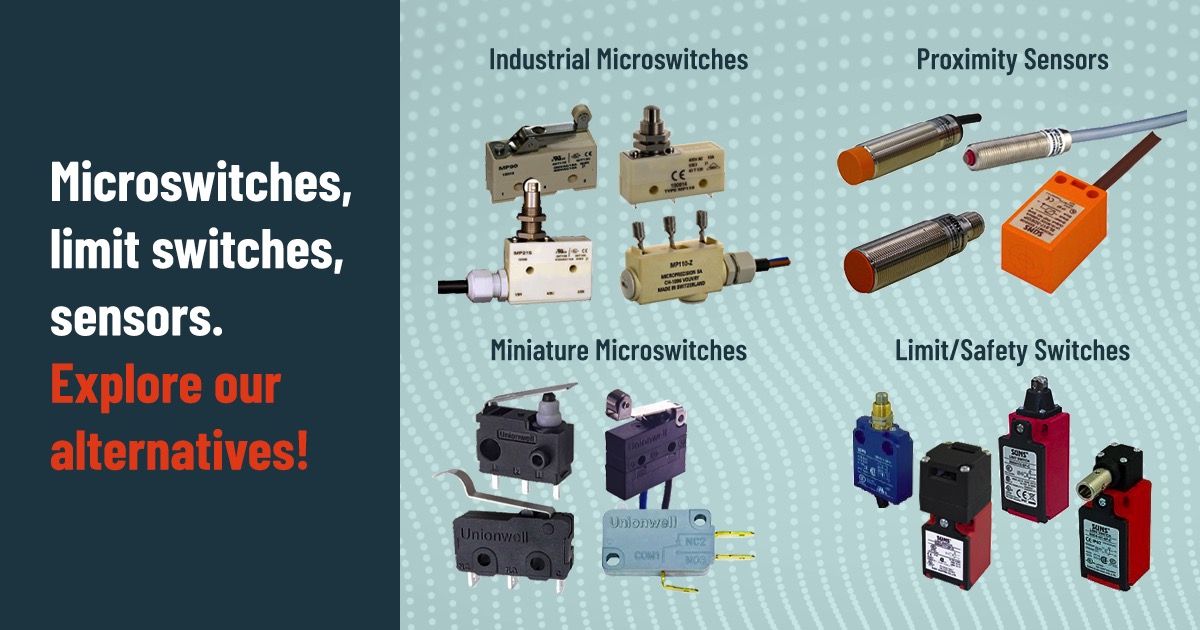 Microswitches, limit switches, sensors: 3 alternatives